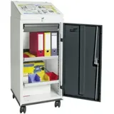 stumpf metall Kombi Set 3000 RAL 7035/7016 1 Schreibpult 1 Schublade 2 Wannen fahrbar