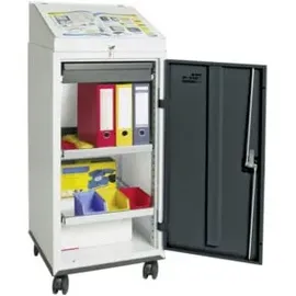 stumpf metall Kombi Set 3000 RAL 7035/7016 1 Schreibpult 1 Schublade 2 Wannen fahrbar