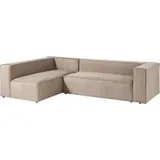 Massivmoebel24 Ecksofa modular 175x92x64 beige BRUGGE