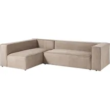 Massivmoebel24 Ecksofa modular 175x92x64 beige BRUGGE