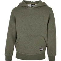 URBAN CLASSICS Basic Melange Kapuzenpullover Dark Green Melange 122-128 cm