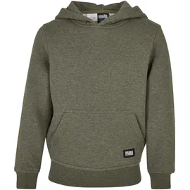 URBAN CLASSICS Basic Melange Kapuzenpullover Dark Green Melange 122-128 cm