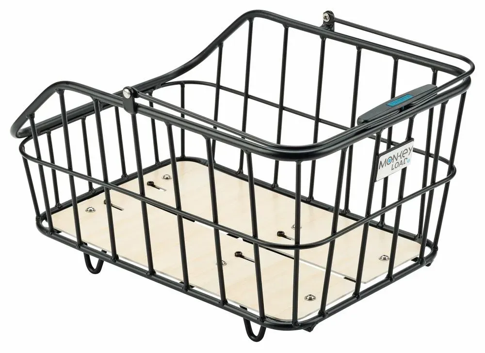 Northwind Basket Helsingborg Long für MonkeyLoad, schwarz  Robuster Fahrradkorb mit MonkeyLoad-System, ideal für den täglichen Gebrauch