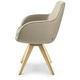 Musterring Armlehnstuhl Tavia (1 St), ohne Funktion, Eiche bianco massiv beige 62 cm x 86 cm x 66 cm