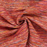 SCHÖNER LEBEN. Möbelstoff GERLOS Streifen Chenille rot orange terrakotta blau
