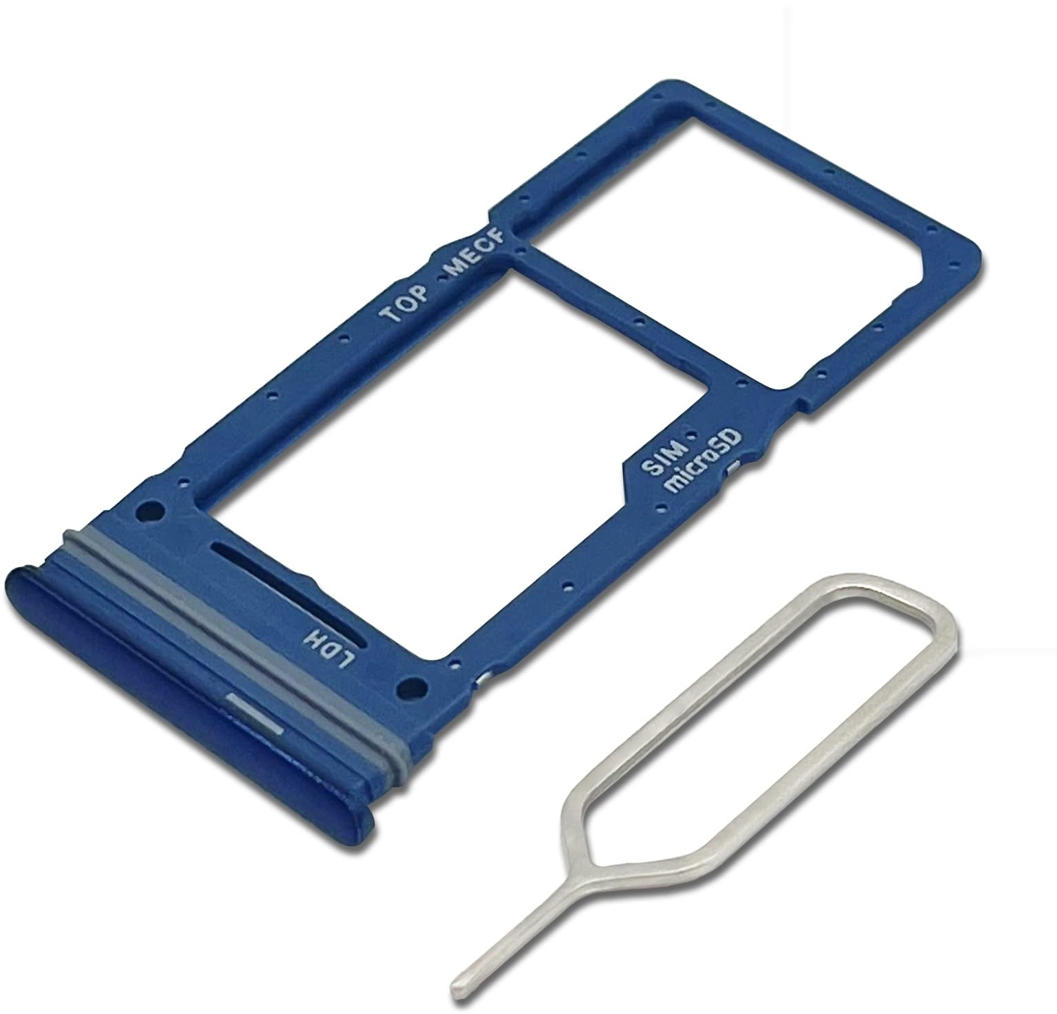 Eonpam Dual SIM Karte Rahmen für Samsung Galaxy M53 5G SM-M536 Card Tray SIM Kartenhalter Slot Schlitten Halter + SIM Pin(Blau)