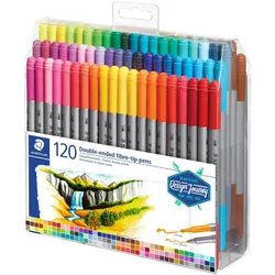 STAEDTLER Doppelfasermaler Twin-tip pen VE=2x120 Farben