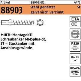 Heco MULTI-MONTI-plus ST 6,0 x 55 Stockanker Sechskant A2K