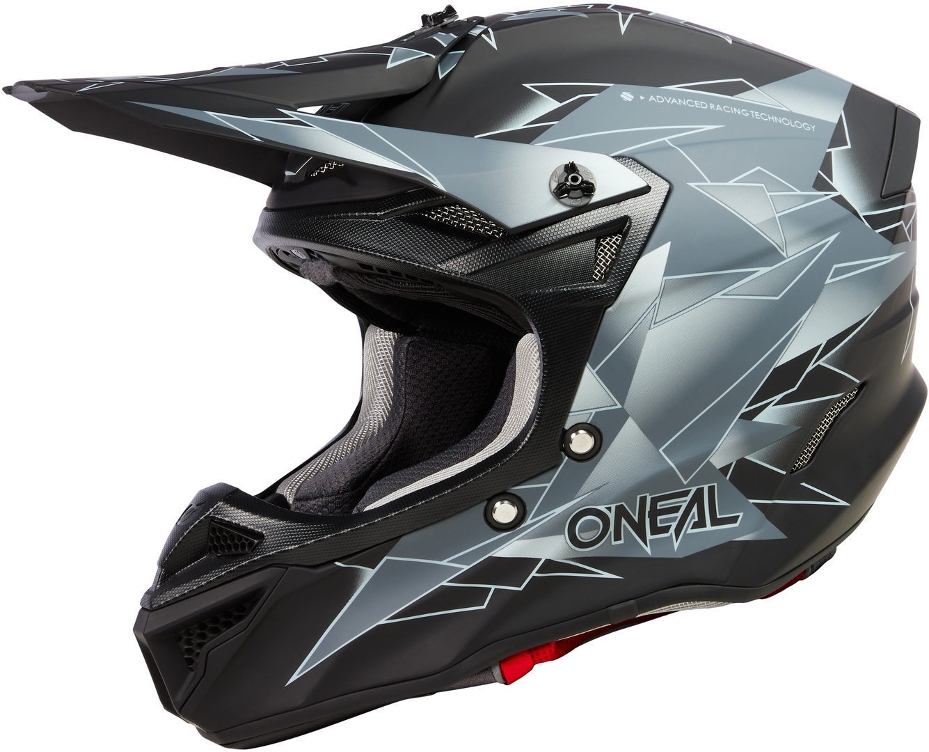 Oneal 5Series Polyacrylite Surge Motorcross helm, zwart-grijs, XL Voorman