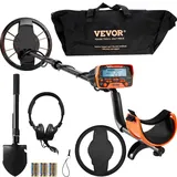 Vevor Metalldetektor Kit für Erwachsene mit 7 Modi 25,4 cm Spule inkl. Schaufel und Tragetasche