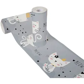 A.S. Création Meow Cats Bordüre 16 cm 155 m grau 403742