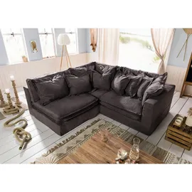 MASSIVMOEBEL24.DE Ecksofa 238x234x90 dunkelgrau SYLT