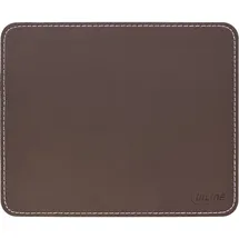 InLine Maus-Pad Premium Kunstleder Braun