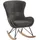 58 aufm Kessel Schaukelstuhl Katreena Polyester Anthrazit/Schwarz