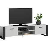 matkam ALBA TV-Kommode Lowboard 185x50x43,6 cm Weiß Holzwerkstoff