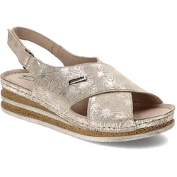 Beige Sandalen Pollonus Modische Lederschuhe, 41