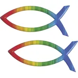Brunnen 218306579 Wachsfisch 40x18mm Regenbogen