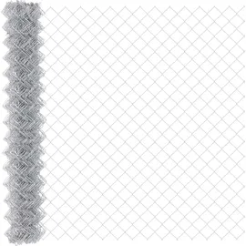 vidaXL Maschendrahtzaun Silber 10 x 1.5 m Galvanisierter Stahl vidaXL