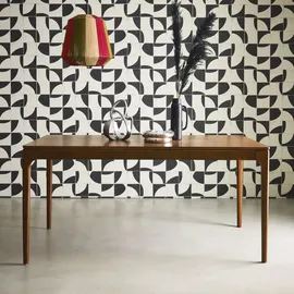 sweeek Rechteckiger Esstisch 90 x 76 x 90 cm Nussbaumfarben