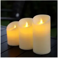 salcar LED Kerzen 15 cm 12,5 cm 10 cm weiß