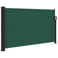 vidaXL Seitenmarkise Ausziehbar Dunkelgrün 120x600 cm