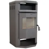 Kaminofen "Prismo Top und Teefach Platte", schwarz, Kaminöfen, Stein Top und Teefach-Platte