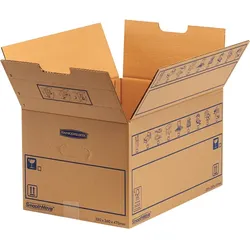 Fellowes SmoothMoveTM Standard Umzugskarton 27x32x47 cm (39L), Aufbewahrungsbox,