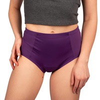 Taynie Highwaist ultra Periodenunterwäsche, auslaufsichere & atmungsaktive Periodenslips - ersetzt 6 Tampons, Tragedauer bis 12 Std., waschbar bis 60°C (40, Viola)