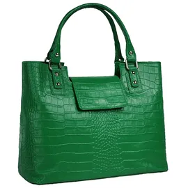 Cluty Henkeltasche Leder Grün