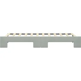 vidaXL Tagesbett Ausziehbar Hellgrau 90x200 cm Samt