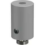 INTERDECO Gardinenstangen Deckenträger, aus Metall, Silber-Grau, Halterung für Innenlaufstangen 20 mm und Vorhangschienen, Deckenabstand 2,5 cm, zur Deckenmontage, Typ 1620201