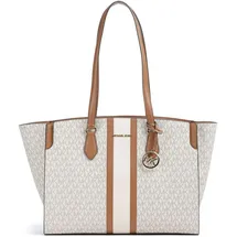 Michael Kors Becca Large Shopper Kunstleder Beige/Weiß