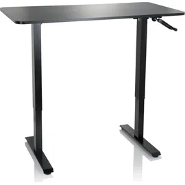 HJH Office Schreibtisch Stand CR Schwarz Computertisch manuell verstellbar