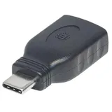 Manhattan USB 3.1 Typ C auf Typ C-Stecker auf Typ A-Buchse, USB 3.0) Adapter [1x USB 3.2 Gen 2 Stecker (USB A (USB 3.1)] Gen1, schwarz