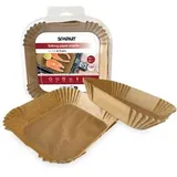 ScanPart Backpapier für Heißluftfritteusen 20 x 20 cm braun