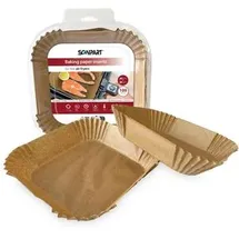 ScanPart Backpapier für Heißluftfritteusen 20 x 20 cm braun
