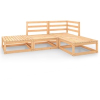 vidaXL 4-tlg. Garten-Lounge-Set Massivholz Kiefer