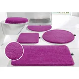 Bruno Banani Badematte Lana, Badvorleger, Badezimmer Teppich, Höhe 25 mm, rutschhemmend beschichtet, fußbodenheizungsgeeignet, schnell trocknend, strapazierfähig, Polyacryl, rund, Badteppich, Badematten, unifarben, auch als 3 teiliges Set & rund rosa rund | Ø 100 cm x 25 mm