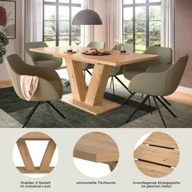 xonox.home Motion 150 x 76 x 90 cm Eiche Artisan braun