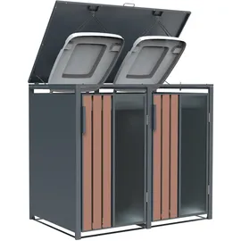 Westmann Mülltonnenbox Status 132 x 116 x 80 cm grau