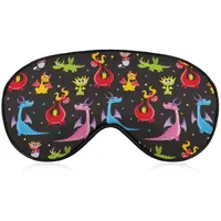 Neuartige Verdunkelungs-Augenmaske, bunte Drachen-Schlafmasken, Schlafmaske, Augenbinde, Augenschutz, Augenschutz mit verstellbarem Riemen, für Männer, Frauen, Teenager, Jungen, Mädchen, Kinder, Rei