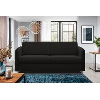 99rooms Sherlock Schlafsofa Kunstleder Schwarz