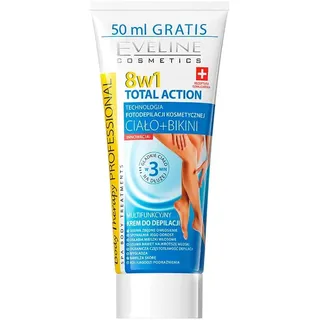 body therapy professional Eveline Cosmetics 8-in-1 Total Action Multifunktionale Haarentfernungscreme - Körpertherapie Professionell mit Aloe und Mandelöl, 200 ml