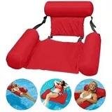 Lablanc - 1-teilige Pool-hängematte, Liege-schwimmstuhl, Aufblasbarer Poolstuhl, Faltbare Schwimmende Wasserhängematte, Liege-schwimm-hängematte Für Erwachsene (rot)