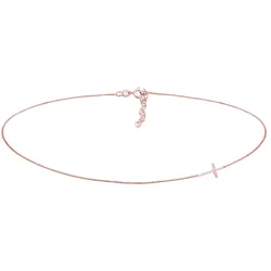Elli Choker Kreuz Religion 925 Sterling Silber rosefarben Damen 