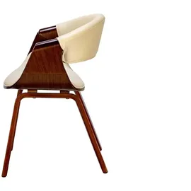 CLP 2er Set Esszimmerstuhl Foley Mit Kunstleder- Oder Stoffbezug I Küchenstuhl Mit Armlehne Und Holzgestell