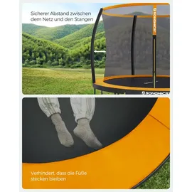 Songmics Gartentrampolin 305 cm inkl. Sicherheitsnetz schwarz/orange
