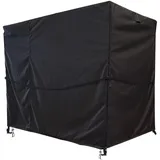 SIHAIAN Hollywoodschaukel Abdeckung 2 Sitzer, 500D Oxford-Gewebe Wasserdicht Winterfest Winddicht UV-Schutz Robuste Schutzhülle für Gartenschaukel Terrassenschaukel, (165x127x168cm)Schwarz