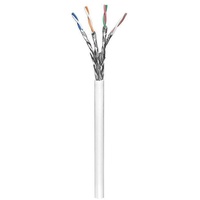 goobay CAT 6 Netzwerkkabel, S/FTP (PiMF), Weiß, CCA Kupfergemisch für SOHO Anwendungen, AWG 26/7 (Stranded), PVC