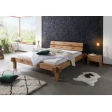 Balkenbett Zerreiche 180x200 natur geölt JANGALI #712